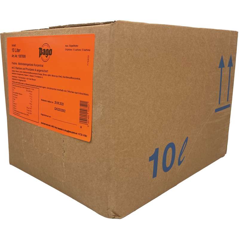 Pago Multivitamin Bag in Box Postmix 10lt